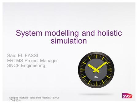 Overview System modelling and holistic simulation :