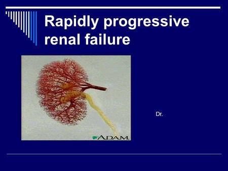 Rapidly progressive renal failure