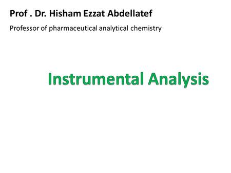 Instrumental Analysis