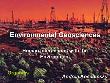 Environmental Geosciences