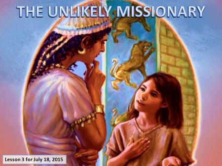 Lesson 3 for July 18, 2015. This week we studied how a pagan man like Naaman was converted to the truth. We read how God use people in that process.