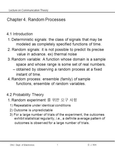 Chapter 4. Random Processes