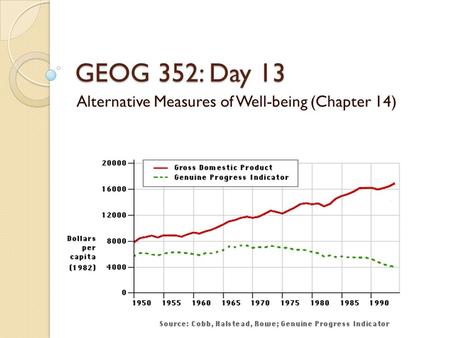 GEOG 352: Day 13 Alternative Measures of Well-being (Chapter 14)