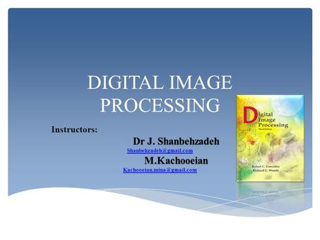 DIGITAL IMAGE PROCESSING