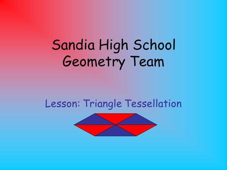 Sandia High School Geometry Team