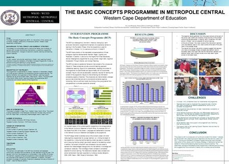 Western Cape Department of Education THE BASIC CONCEPTS PROGRAMME IN METROPOLE CENTRAL Western Cape Department of Education ABSTRACT TITLE: The Basic Concepts.