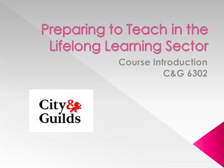 1. Roles, responsibilities and relationships in lifelong learning 2. Understanding inclusive learning and teaching in lifelong learning 3. Using inclusive.