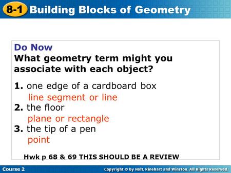 Building Blocks of Geometry