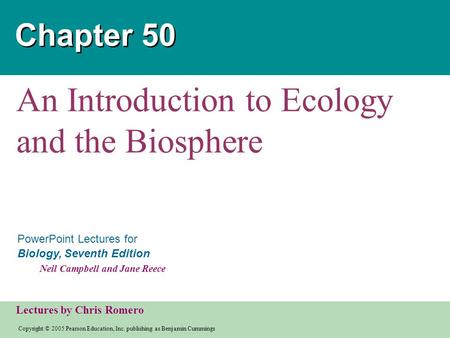 An Introduction to Ecology and the Biosphere