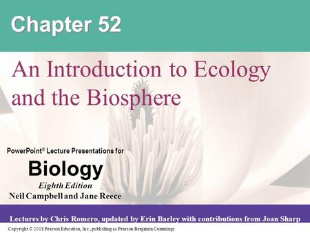 An Introduction to Ecology and the Biosphere