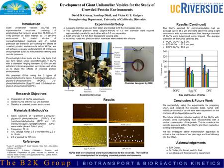 Development of Giant Unilamellar Vesicles for the Study of Crowded Protein Environments David D. Gooray, Sandeep Dhall, and Victor G. J. Rodgers Bioengineering.