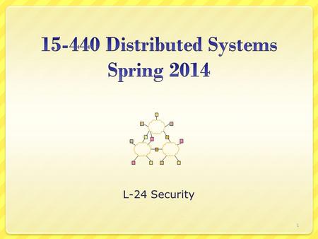 L-24 Security 1. Today's Lecture Internet security weaknesses Establishing secure channels (Crypto 101) Key distribution 2.