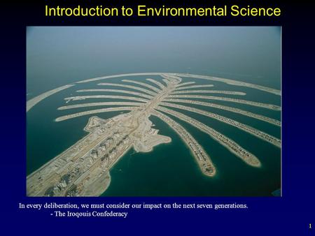 Introduction to Environmental Science