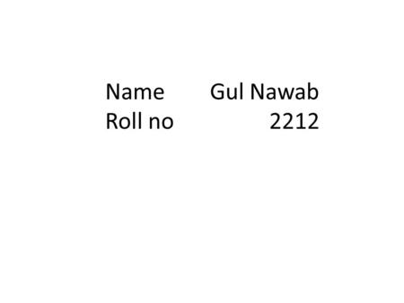 Name Gul Nawab Roll no 2212. Overview Application of real time system -Industrial -Medical -Peripheral Equipment -Automotive and Transportation -Telecommunication.