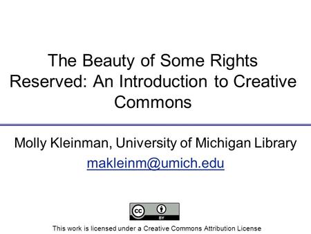 Molly Kleinman, University of Michigan Library