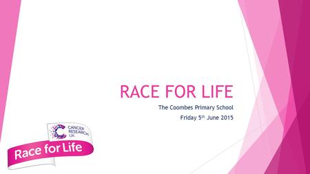 RACE FOR LIFE The Coombes Primary School Friday 5 th June 2015.