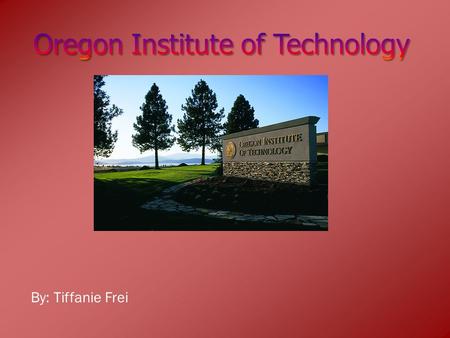 By: Tiffanie Frei.  Oregon Institute of Technology or OIT is the local University here in Klamath Falls, OR.  OIT doesn't just focus on there students.