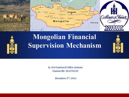 Mongolian Financial Supervision Mechanism