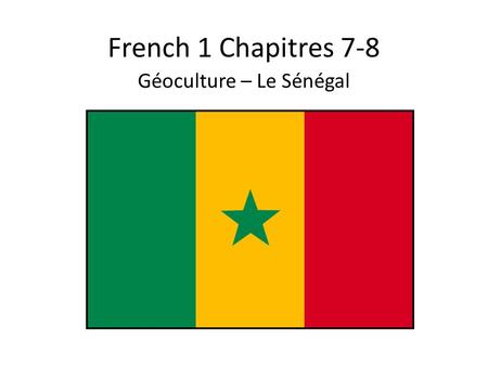 Géoculture – Le Sénégal