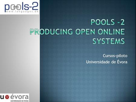 Cursos-piloto Universidade de Évora. Number of trainees: 15 students  Students from Languages, Literatures and Cultures – future teachers of Portuguese,