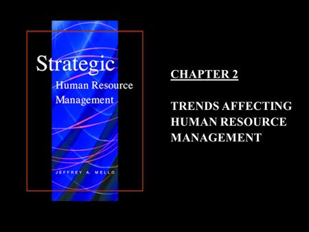 1–11–1 CHAPTER 2 TRENDS AFFECTING HUMAN RESOURCE MANAGEMENT.