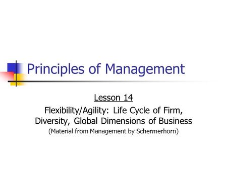 Principles of Management