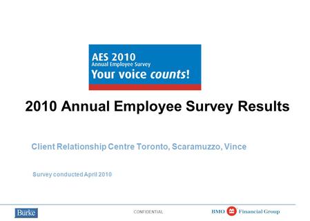 2010 Annual Employee Survey Results