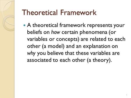 Theoretical Framework