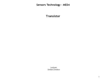 Sensors Technology – MED4