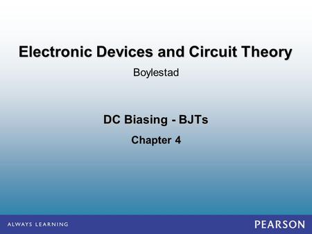 Electronic Devices and Circuit Theory