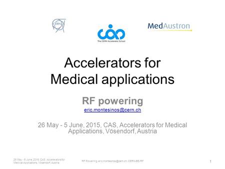 Accelerators for Medical applications