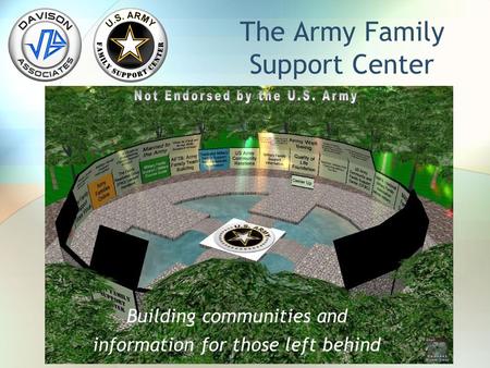 The Army Family Support Center Building communities and information for those left behind.