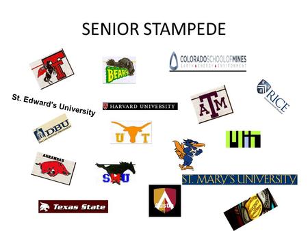 SENIOR STAMPEDE St. Edward's University Austin College.