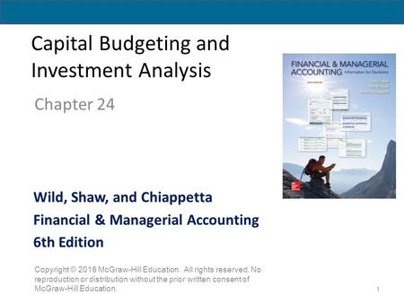 Capital Budgeting and Investment Analysis