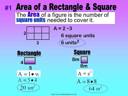 Area of a Rectangle & Square