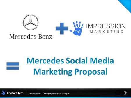 Mercedes Social Media Marketing Proposal Contact Info +962-6-5654581 /