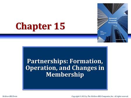 Partnerships: Formation, Operation, and Changes in Membership