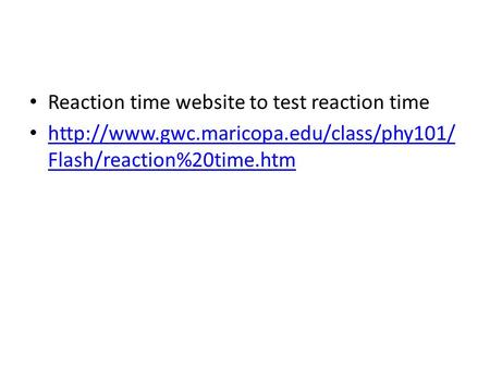 Reaction time website to test reaction time