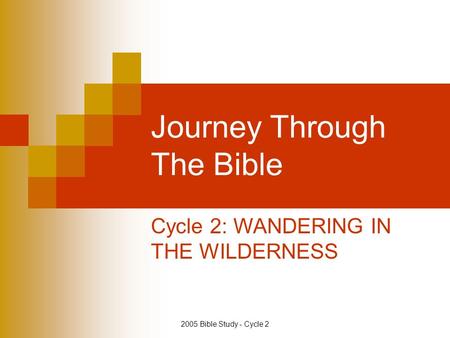 Journey Through The Bible