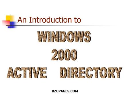 BZUPAGES.COM An Introduction to. BZUPAGES.COM Introduction Large corporations today face the following problems Finding a certain file. Seeing everything.