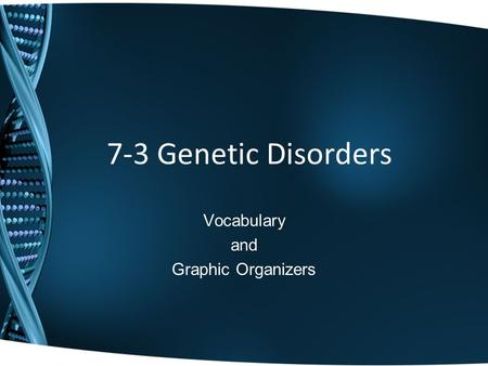 Vocabulary and Graphic Organizers