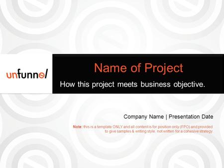 How this project meets business objective.