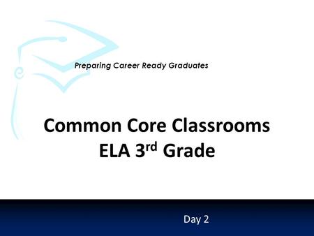 Preparing Career Ready Graduates Day 2 Common Core Classrooms ELA 3 rd Grade.