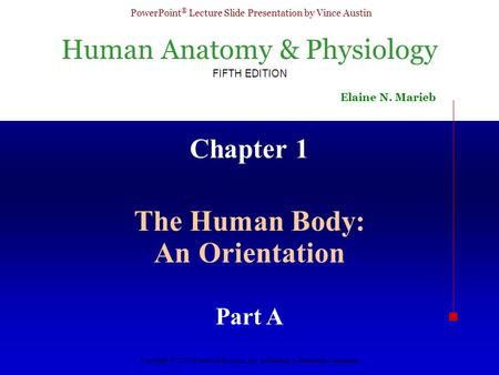 The Human Body: An Orientation