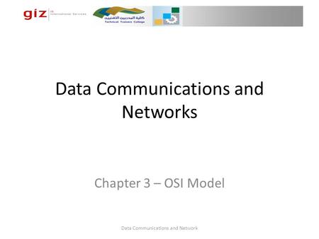 Data Communications and Networks