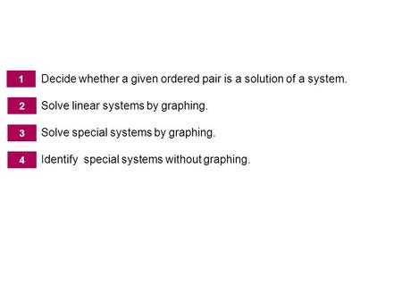 Solving Systems of Linear Equations by Graphing