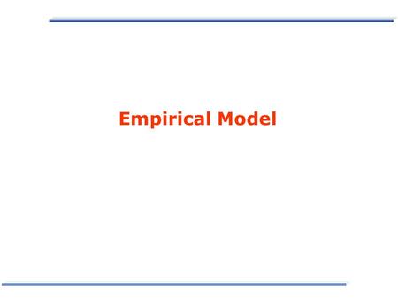 Empirical Model.