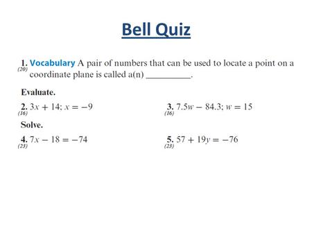 Bell Quiz.