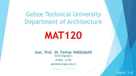 Gebze Technical University Department of Architecture