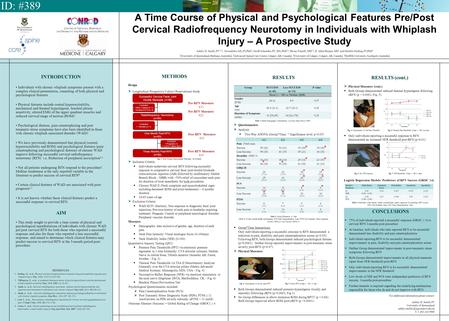 A Time Course of Physical and Psychological Features Pre/Post Cervical Radiofrequency Neurotomy in Individuals with Whiplash Injury – A Prospective Study.